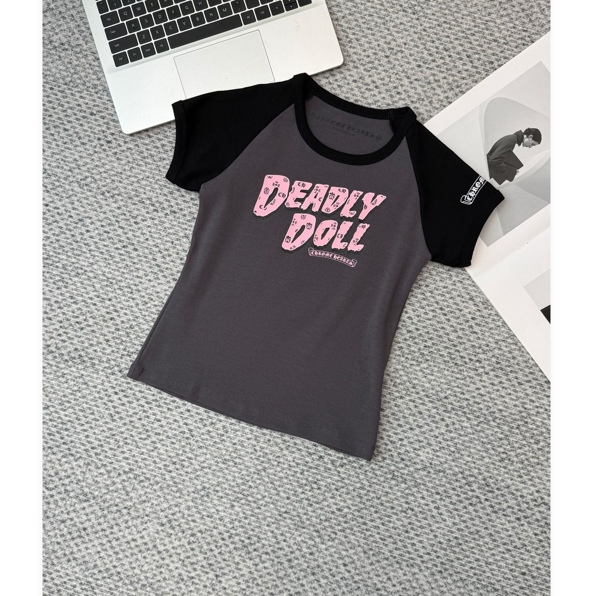 Chrome Hearts deadly doll cartoon goddess print short-sleeved T-shirt