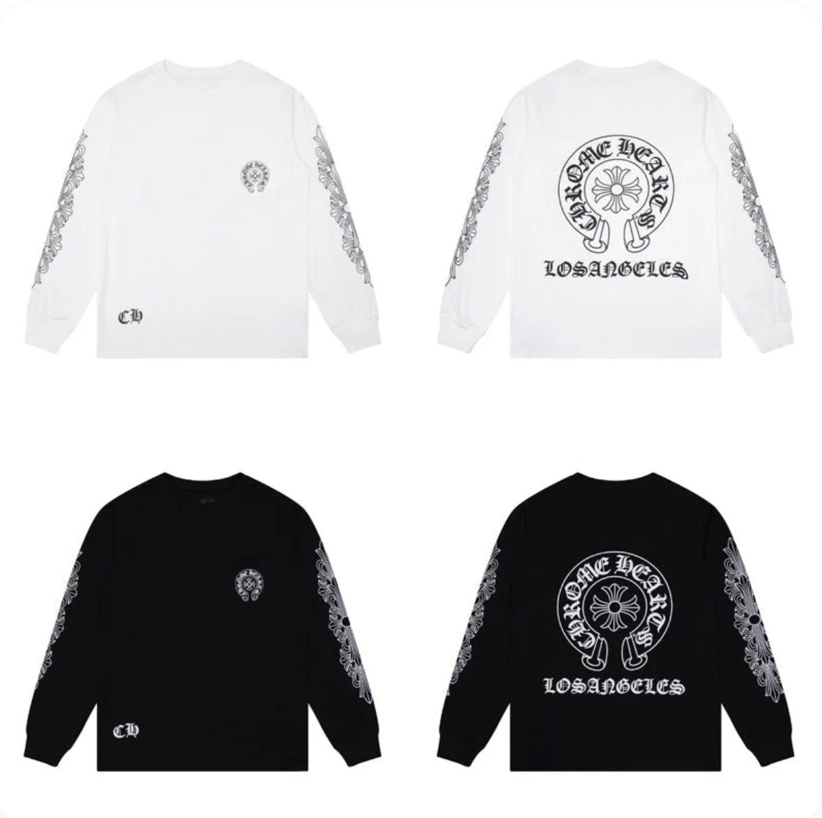 Chrome Hearts Men's Long-Sleeve T-shirt Sweatshirt K8008