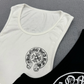 Chrome Hearts T-shaped printed black and white vest skirt Tank Tops