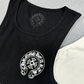 Chrome Hearts T-shaped printed black and white vest skirt Tank Tops