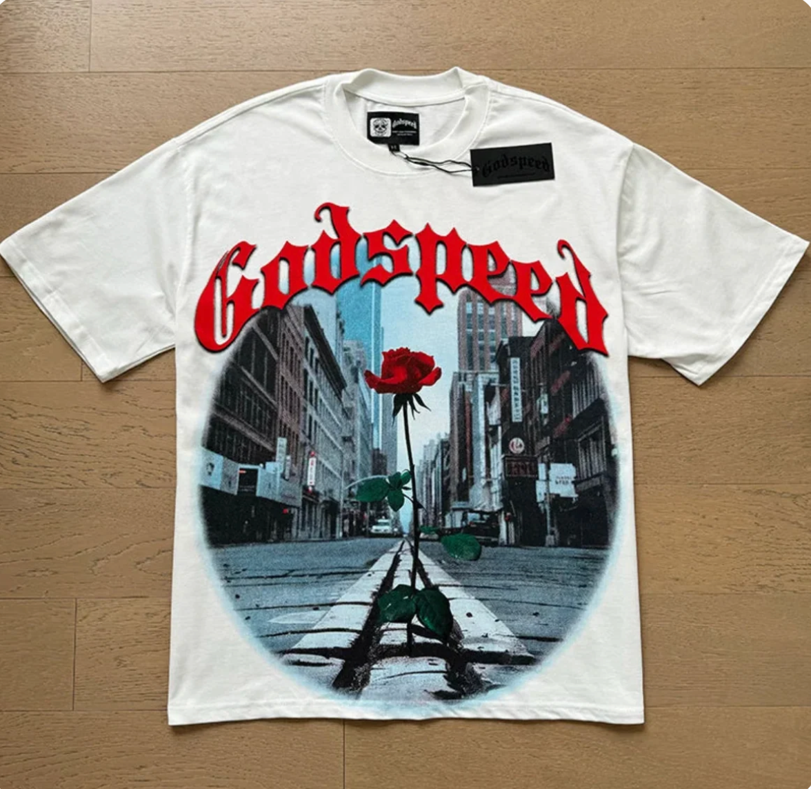 Godspeed T-Shirt Retro Fantasy Pattern